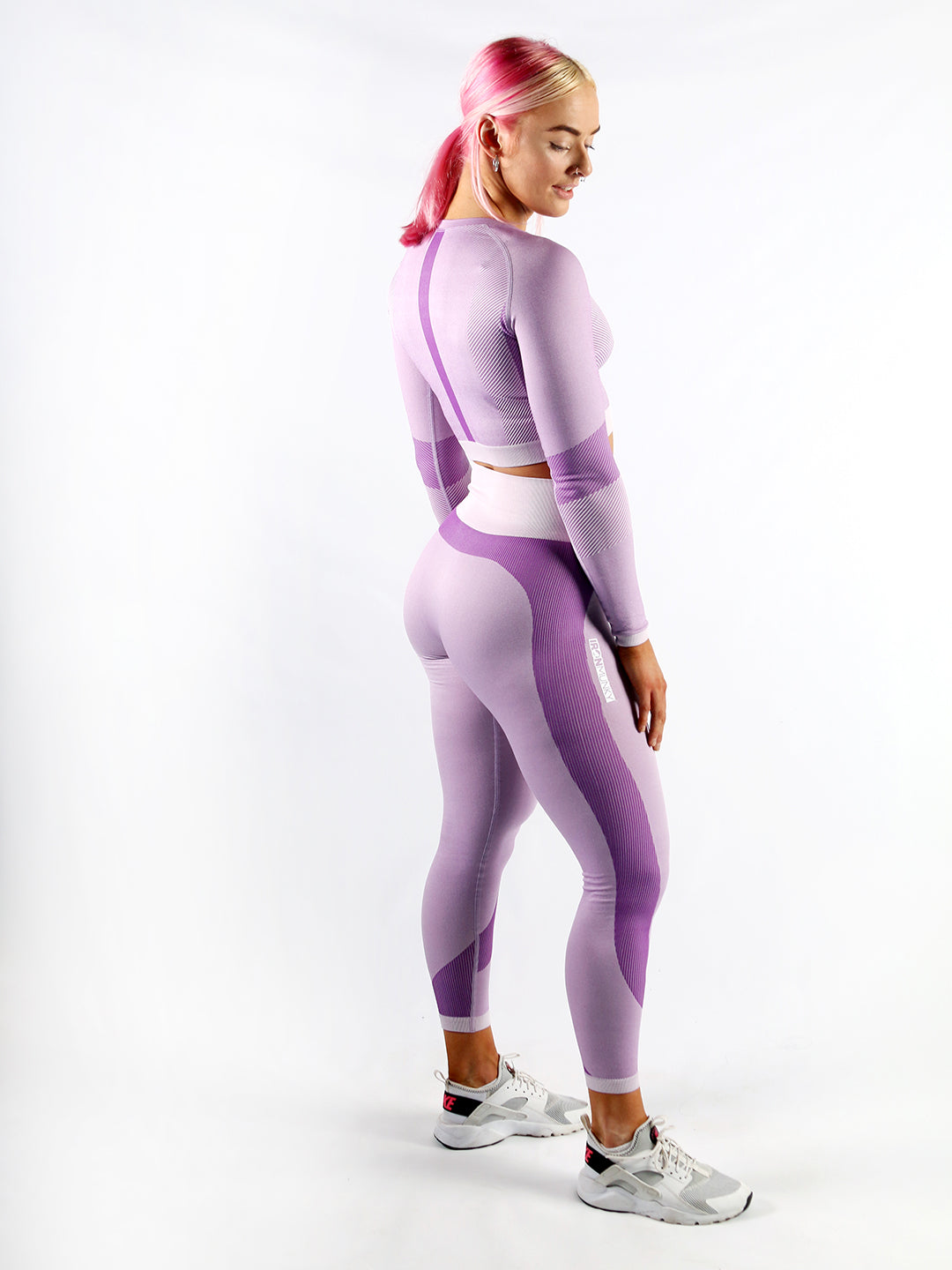 Vibe Seamless Panelled Leggings - Pink/Lilac