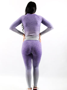 Flex Seamless Fade Out Long Sleeve Top - Purple